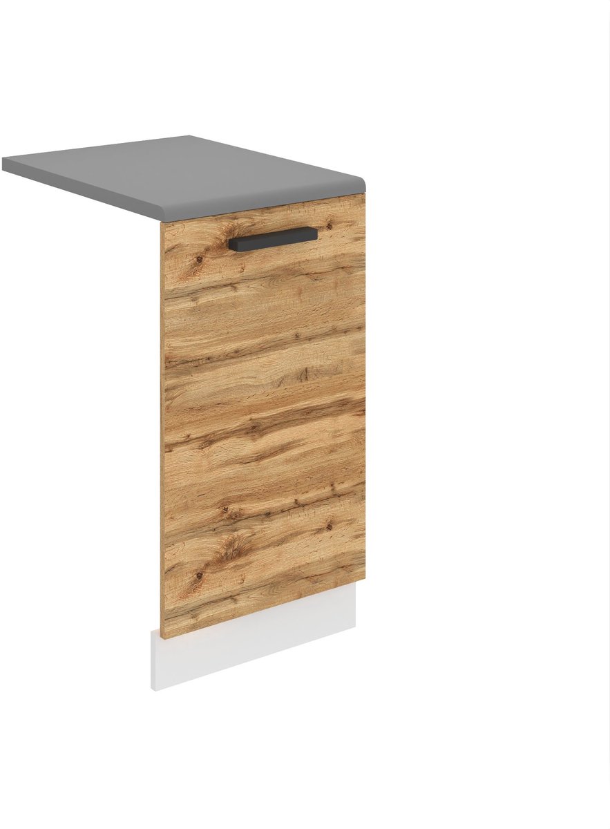 BELINI Voorpaneel Vaatwasser PZ 45 cm met Handgreep met Werkblad - Wotan Eiken