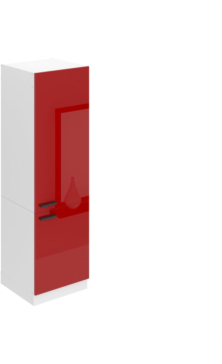 BELINI Inbouwkast Koelkast SSL 60x204 cm met 2 Deuren - Rood Hoogglans