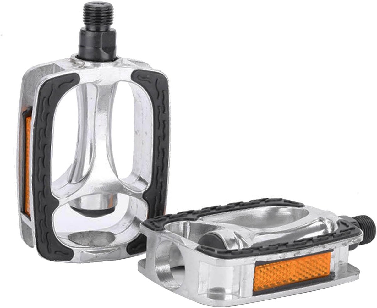 SnelShoppen - Fietspedalen met Reflecterende Strepen, Antislip Rubberen Pad, Trekking Pedalen 9/16 Inch voor Racefiets, MTB en E-bike