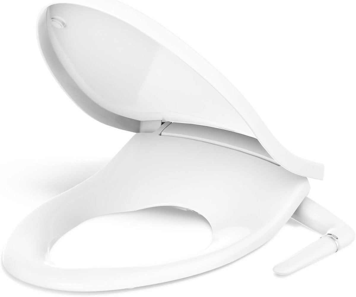 Toiletbril - Langwerpige zitting - Comfortabel zitten - Zelfreinigende sproeier - Langwerpig model - Wit