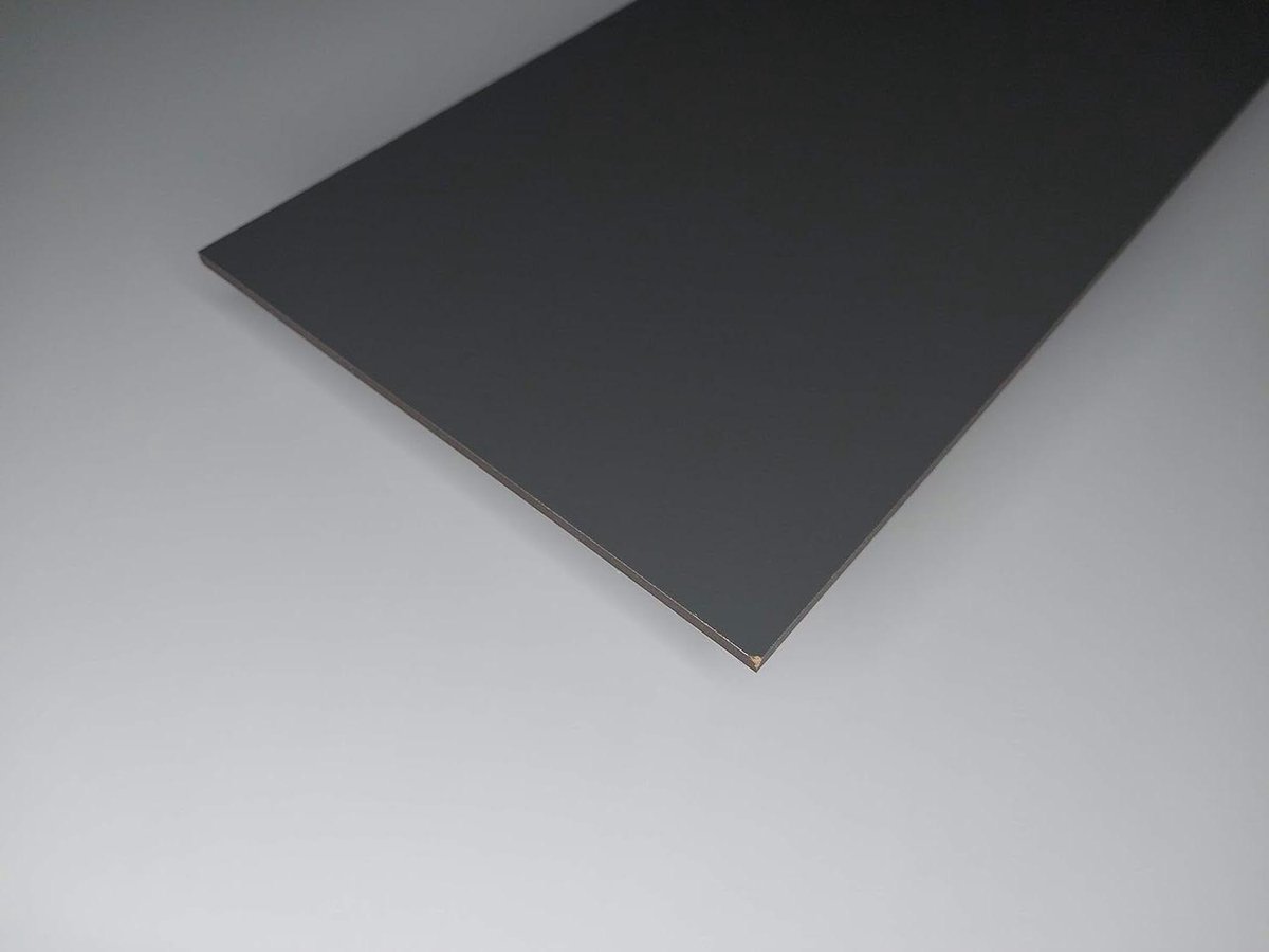 Gevelplaat Plaat - Balkonplaat HPL - Buitenafwerking - UV-bestendig - 1000x900x6mm - Grafietgrijs