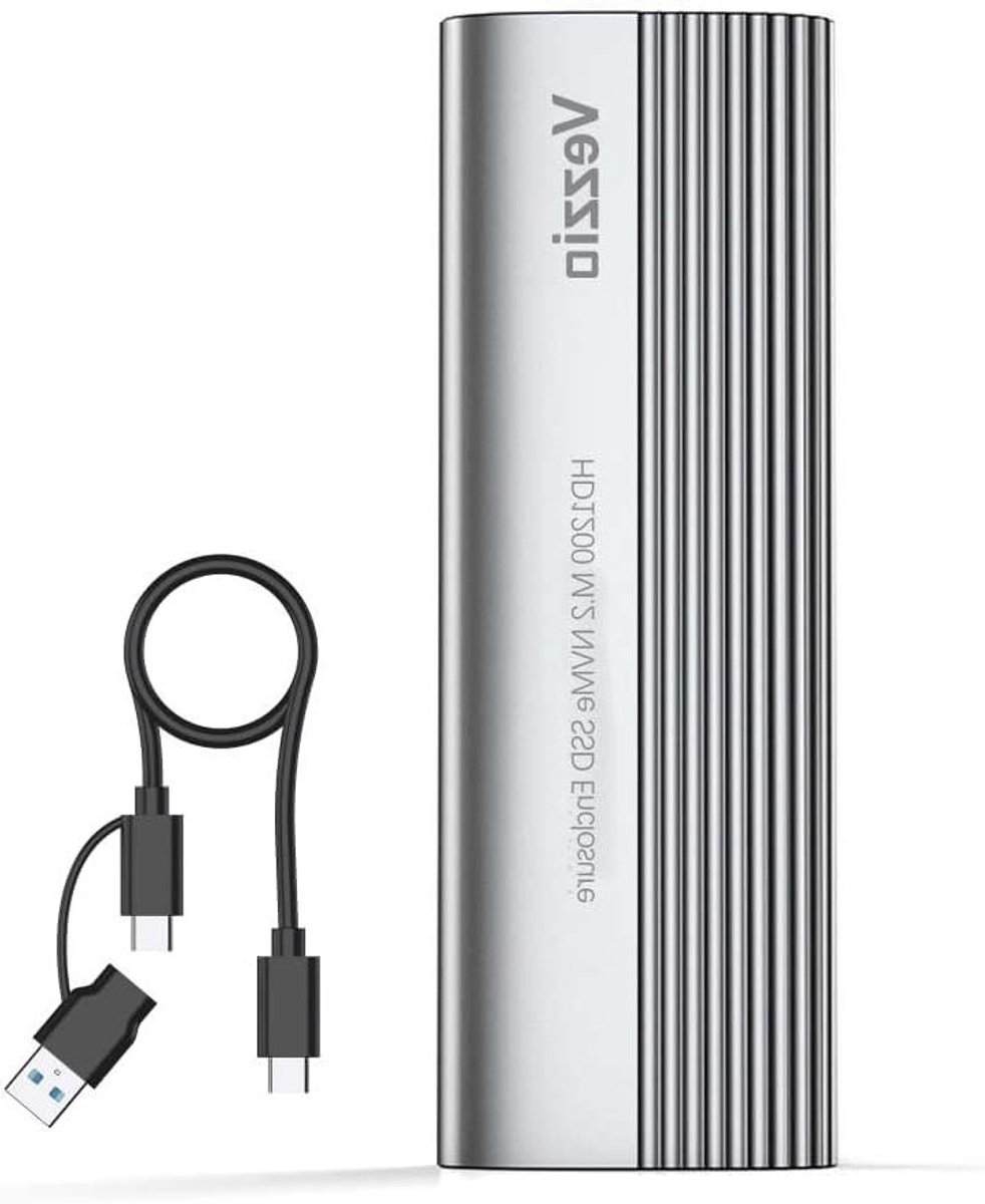 SSD Behuizing - Externe Adapter - Snelle Data Transfer - USB 3.1 Gen 2 - Tot 2TB - Zilver