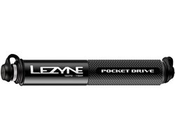 Lezyne Pocket Drive - Handpomp - Fietspomp - Tot 11 bar/16 psi - ABS Flex Hose - Presta en Schrader ventielen - Aluminium - Zwart