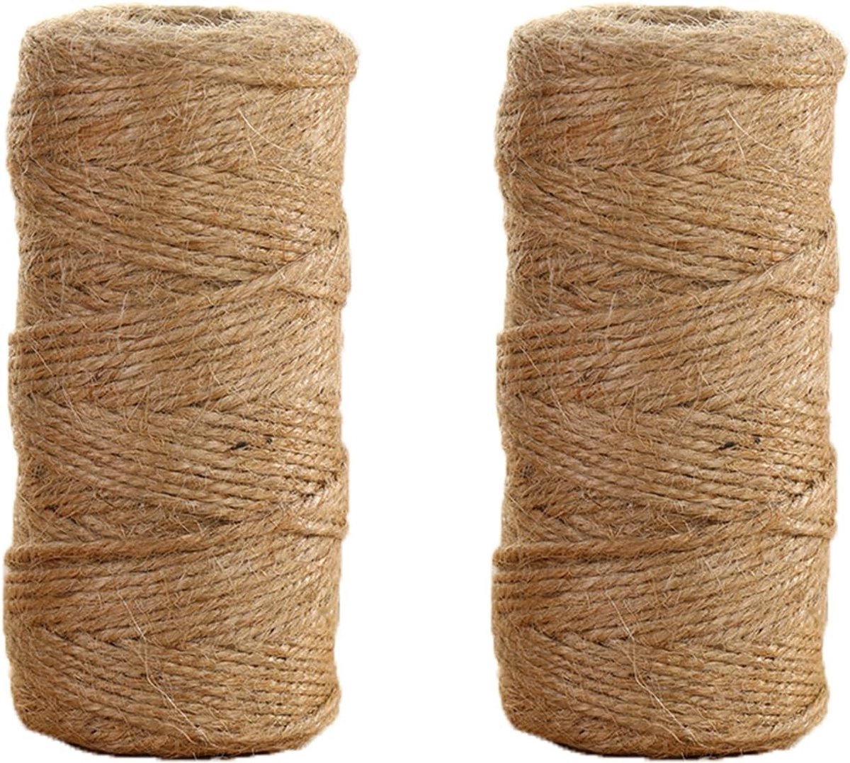 Jute Touw 100 Meter - 2 mm Dikte voor Tuin, Creatieve Projecten en Fotografie, Duurzaam en Natuurlijk
