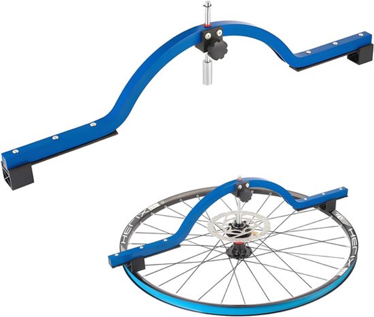 Aluminium meetinstrument voor het centreren van fietswielen van 12 tot 29 inch, geschikt voor MTB, racefietsen en BMX met gemonteerde banden