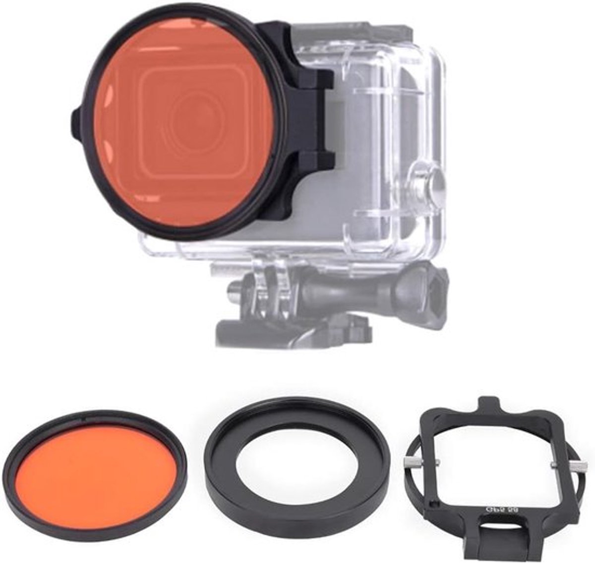 Onderwaterfotografie Filter met 58mm Optisch Glas en 16x Macro Lens voor Actiecamera's, Ideaal voor Duiken en Onderwater Video's