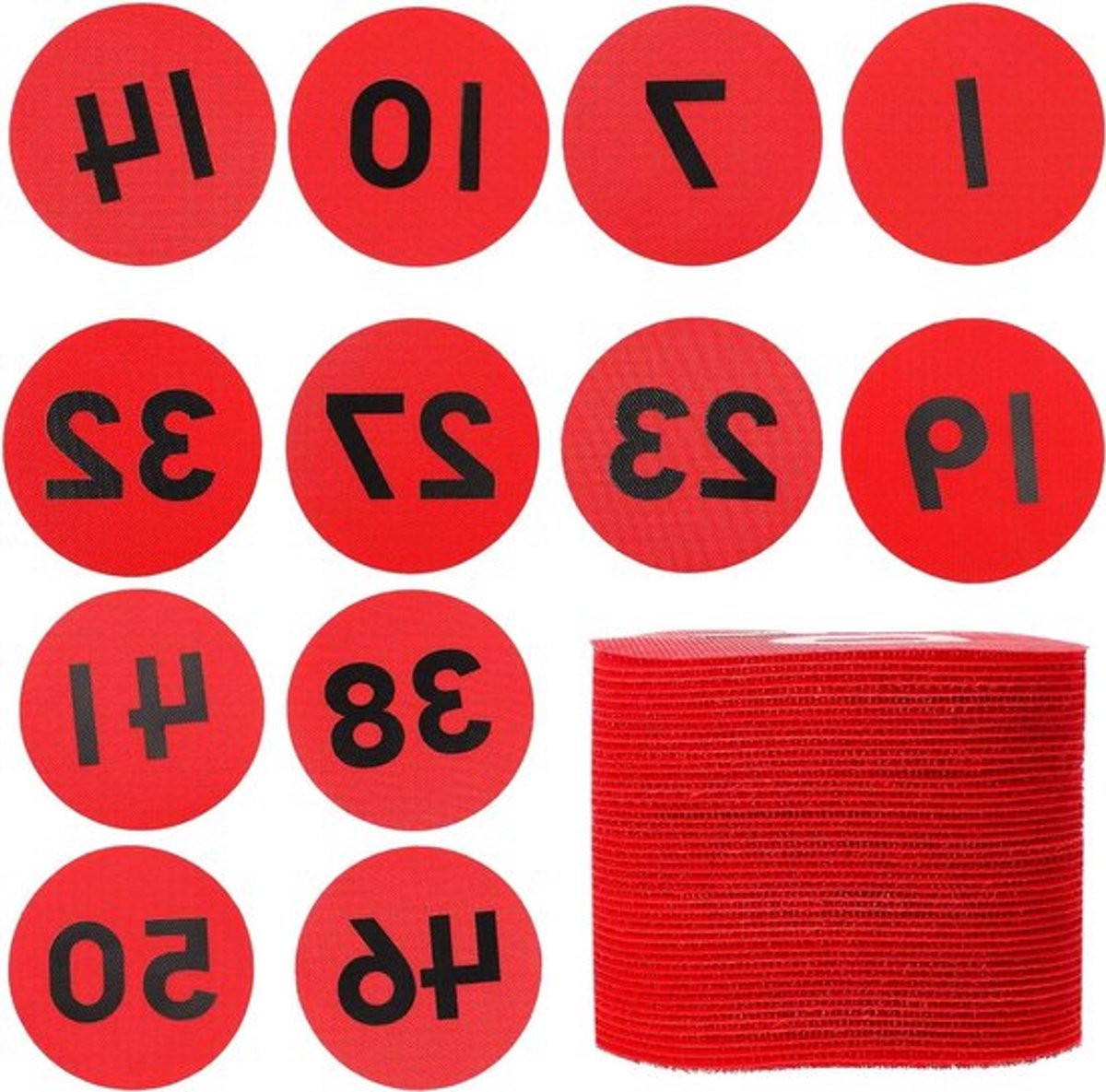 Tapijt Vloer Cirkel Markers Set, Nummers 1-50, 10cm Diameter, Klaslokaal Benodigdheden