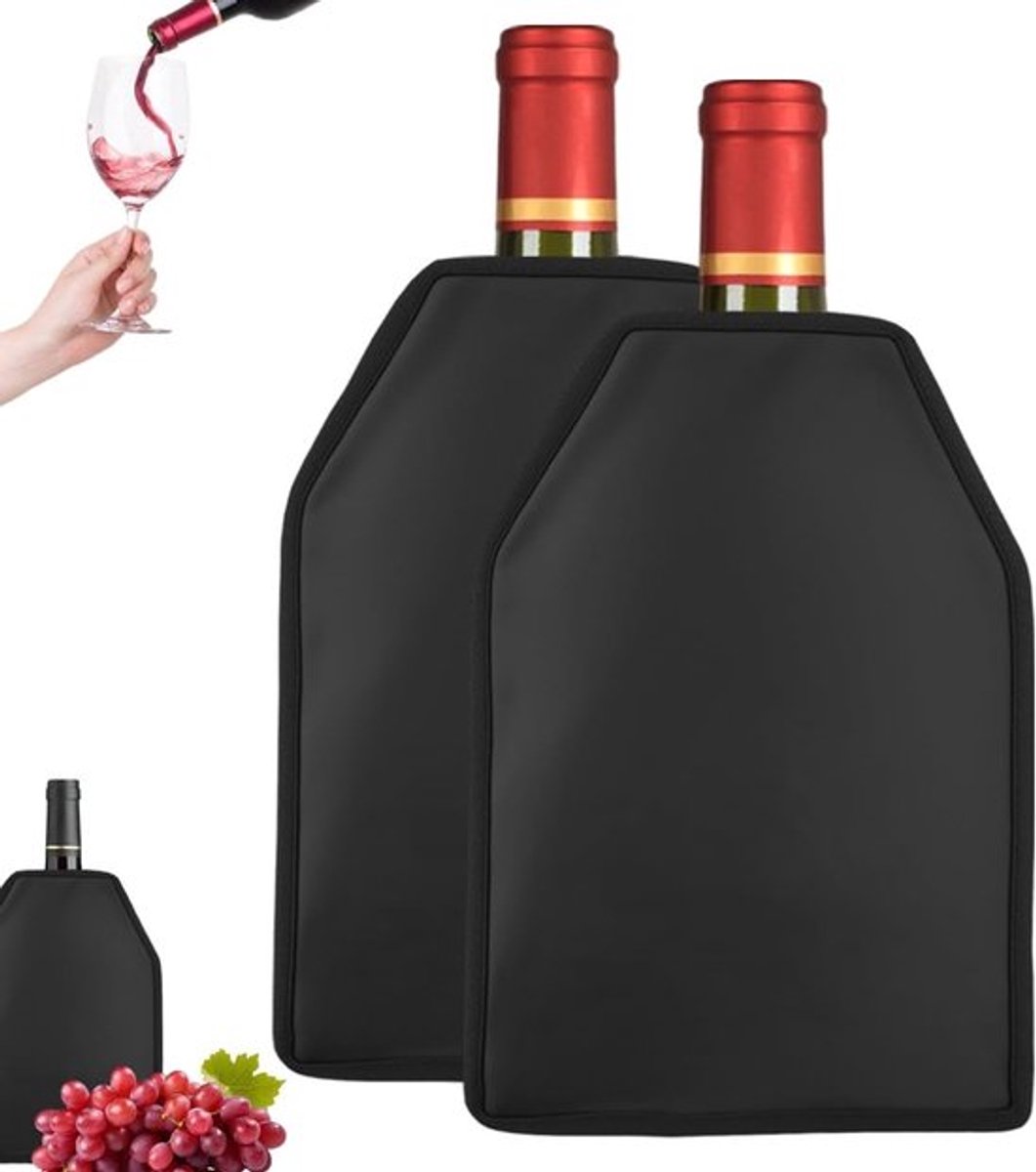 Koelers voor Wijnflessen - Set van 2, Ideaal voor Dranken, Bier en Wijn - Perfect voor Feesten en Reizen