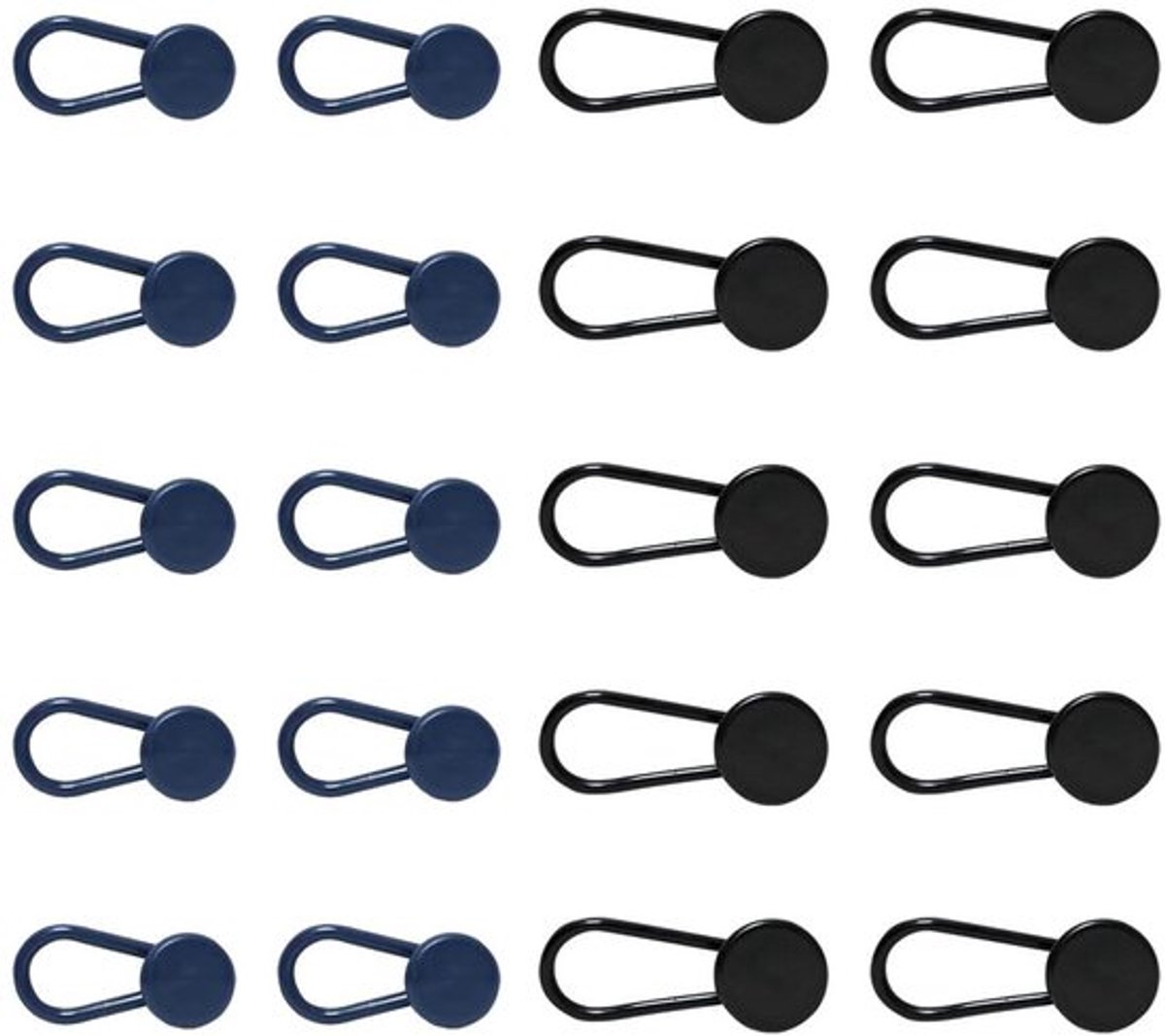 Knoopverlenging 20 Stuks - Tailleverlenging - Broekverlenging - Verstelbaar - Duurzaam - Siliconen 0,59/0,7 Inch - Broekknoop