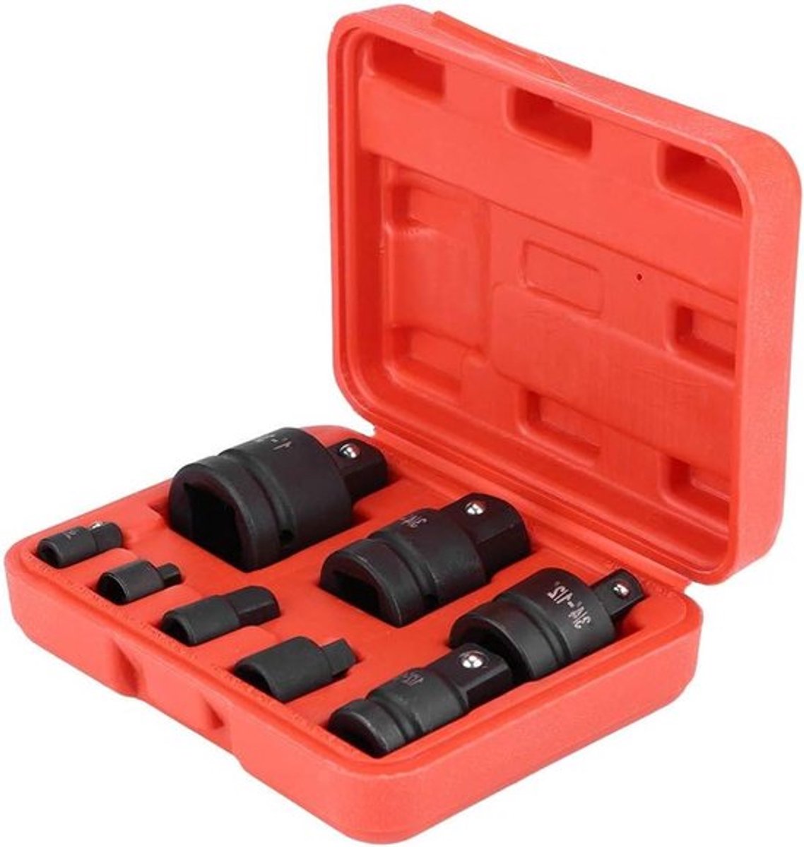 8-delige Dopsleutel Converter Adapter Set - 1/4, 3/8, 1/2, 3/4, 1 inch - Comfortabel en Eenvoudig in Gebruik