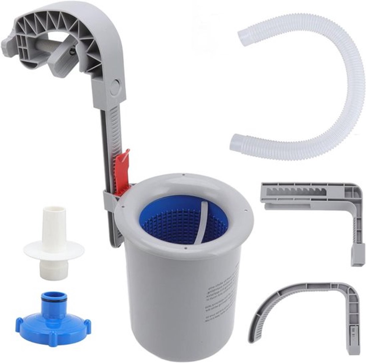 Automatische zwembad skimmer van premium plastic voor wandmontage, puincollector en reinigingsfilter 24x15,8 cm