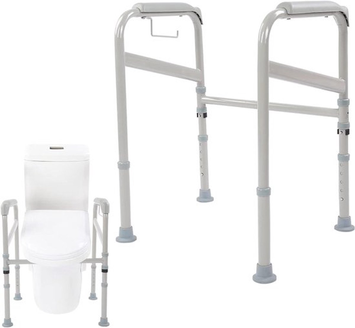Toilet Opstahulp Met Armleuningen - Veiligheidsframes - In Hoogte Verstelbaar