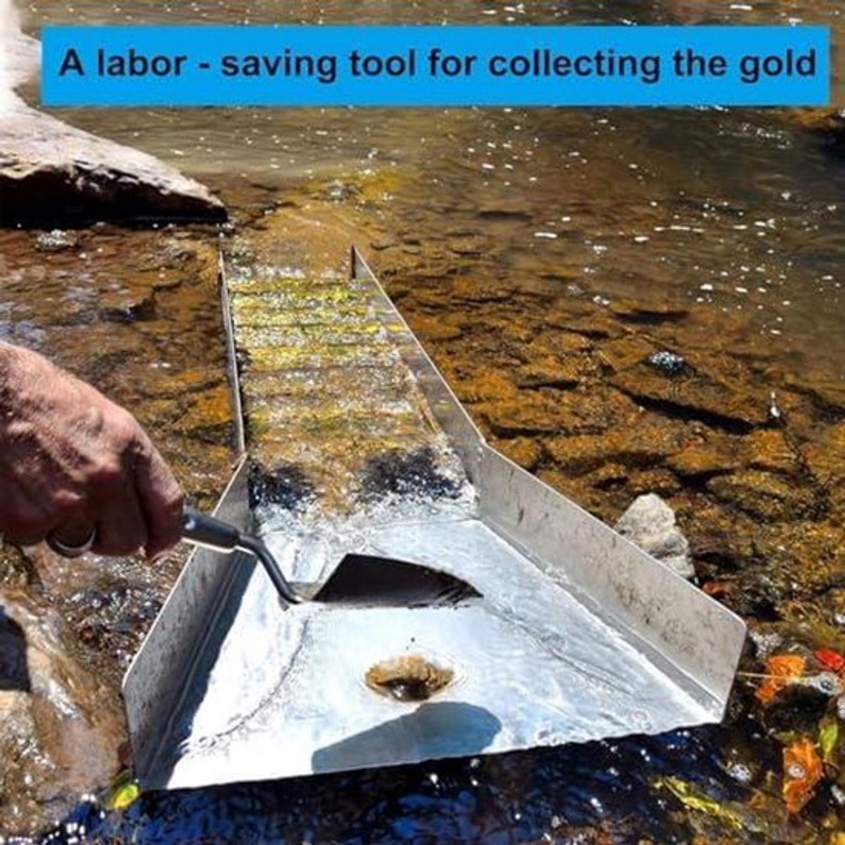 Goudpannen Set met Vouwen Sluice Box - Lichtgewicht Gereedschap voor Goudprospectie aan Rivieren - Draagbaar en Duurzaam