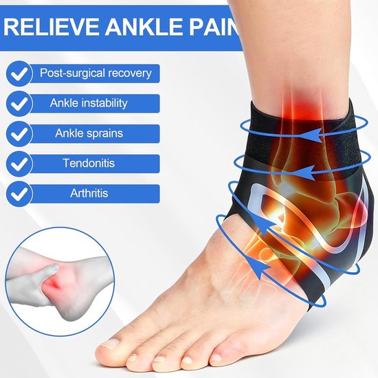 Enkelbandages voor plantaire fasciitis en achillespeesblessures - Ademend en comfortabele voetsteun voor dagelijks gebruik, sport en werk, maat XL — afbeelding 5