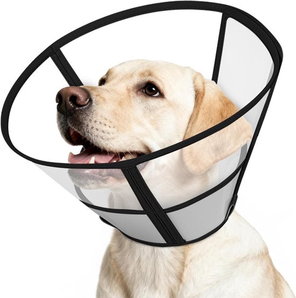 Hondenherstelhalsband voor Kleine, Middelgrote en Grote Honden - Comfortabele Bescherming tegen Lekken in Zwart (S)