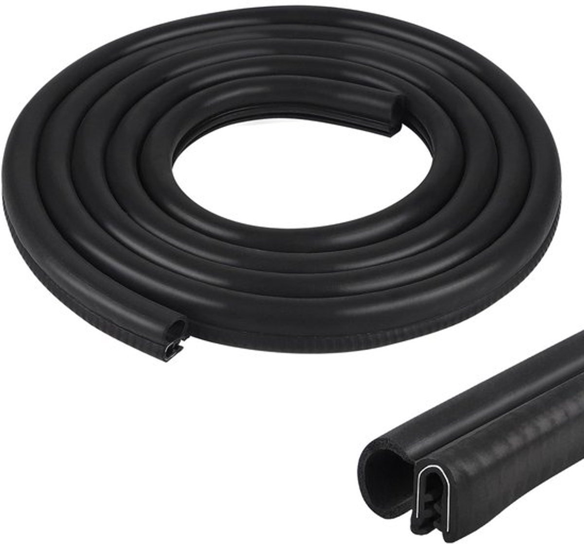 JHUBERS- Afdichtingsprofiel 3 m - Rubber - Universeel - EPDM - Deurafdichting - Kofferbakafdichting - Duurzaam en eenvoudig te installeren - Rubberen Deurafdichting