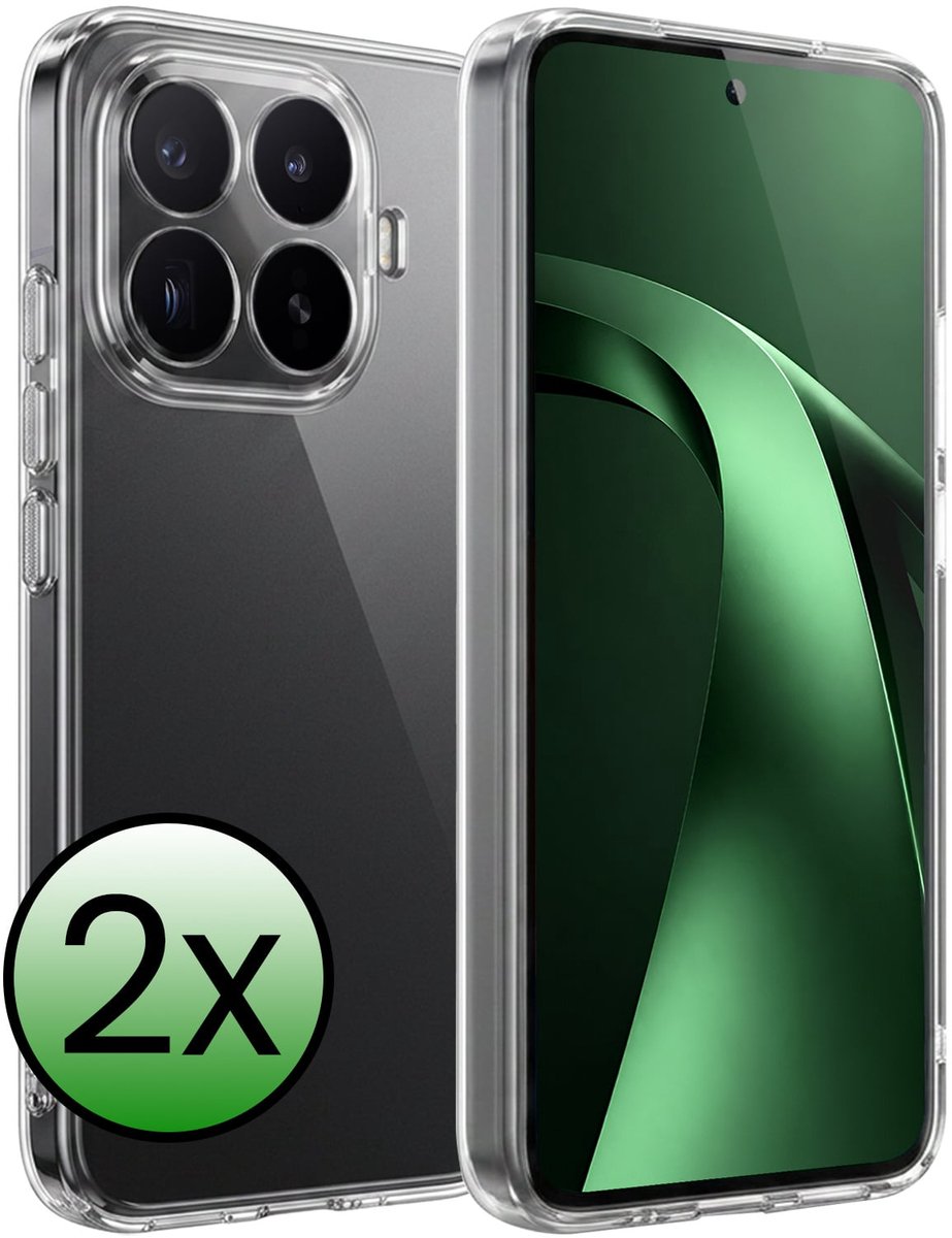 Hoesje 2 Stuks - Geschikt voor Xiaomi 17T Pro - Sterk & Shockproof - Case Siliconen - Back Cover - Telefoon Hoes - Transparant