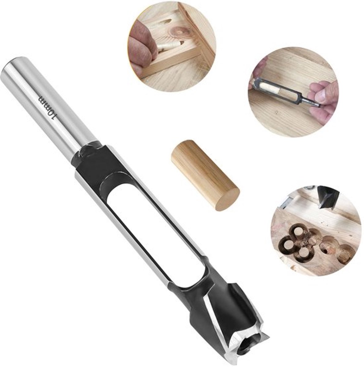 Diepe Houtboor - 9 Formaten - Hoogwaardige Precisie - 1000 mm - Dowel Cutter - Voor Houtbewerking - Geschikt voor DIY-projecten
