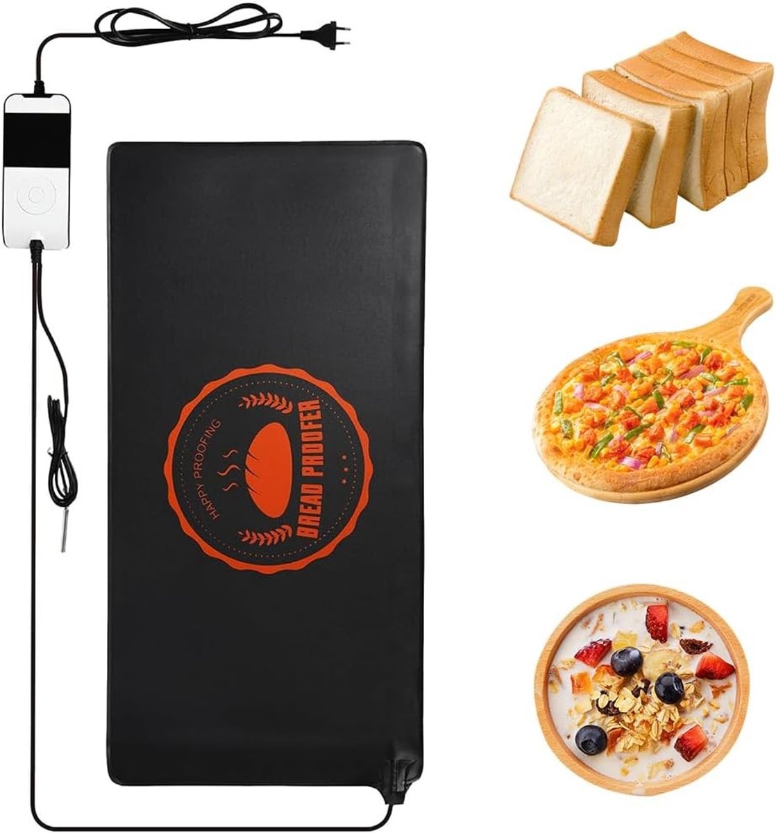 Verwarmingsmat voor brood met temperatuursensor - Ideaal voor versgebakken brood, oven, en warm houden