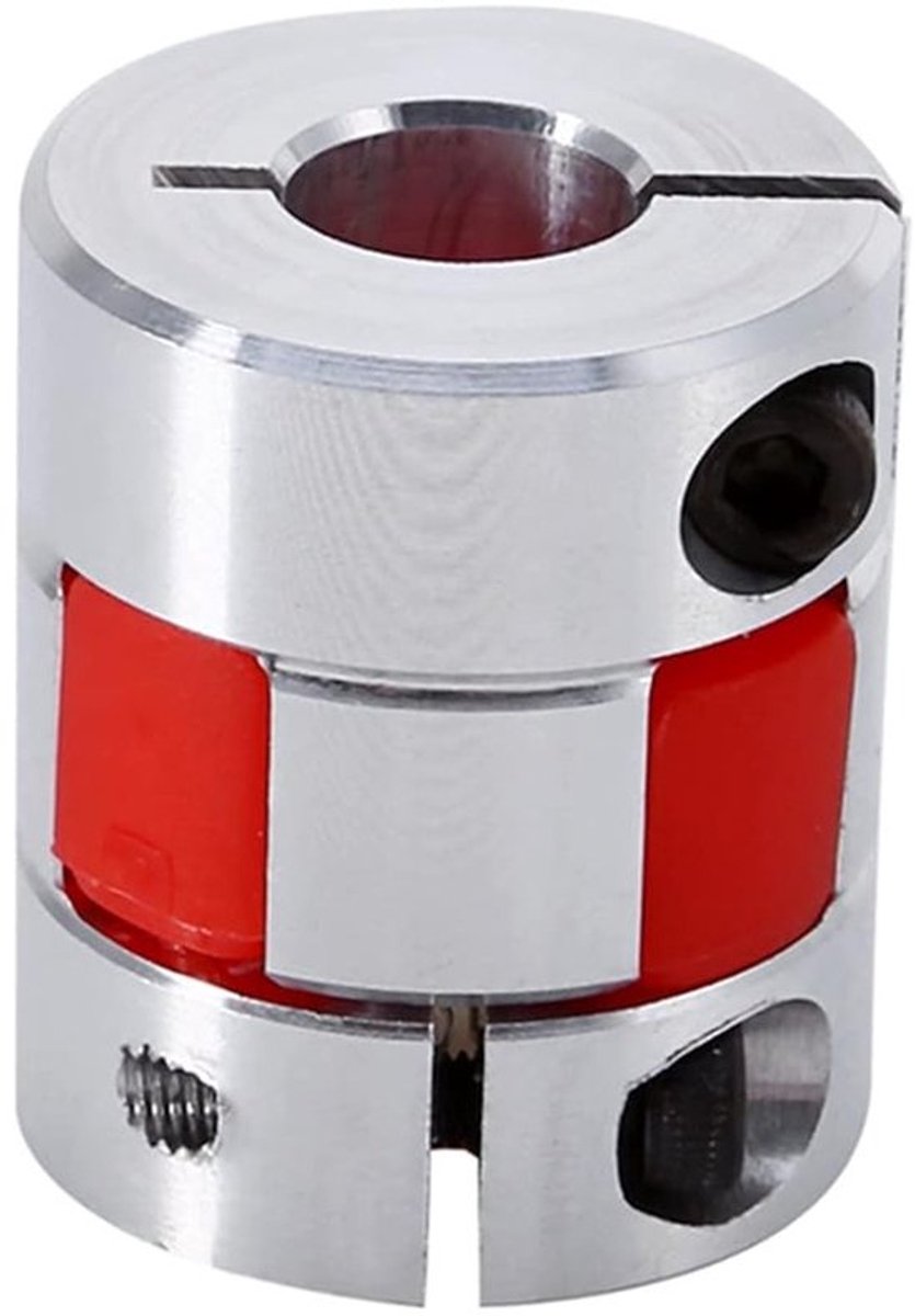 Pruimvormige Flexibele Koppelingsas Spinkoppelingen Klem - Elastische Koppeling 8x10 Mm - Aluminium Stappenmotor