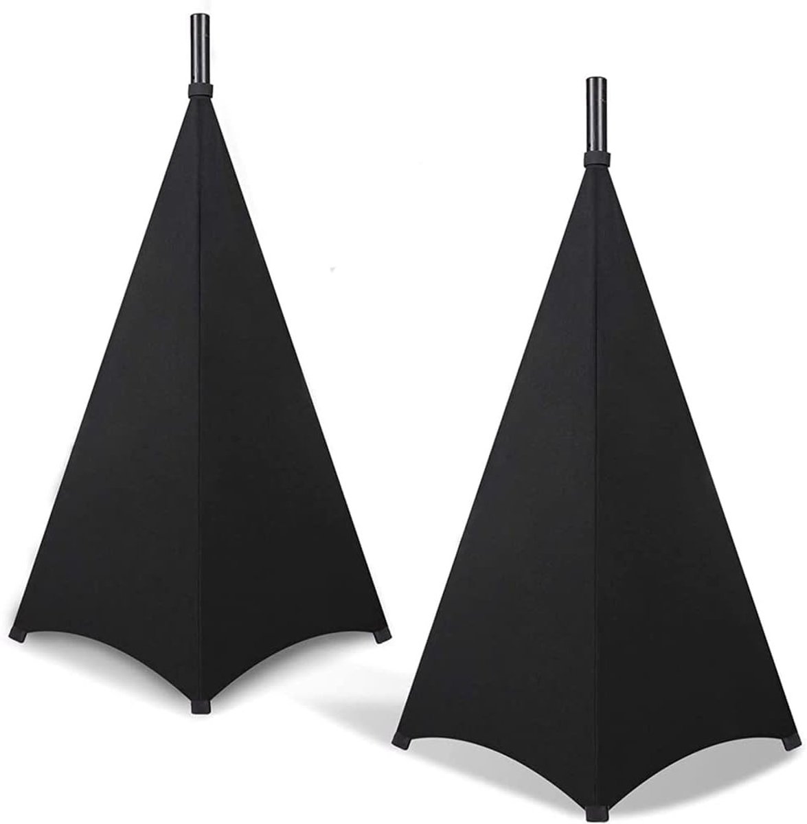 Verstelbare Speakerstandaard met Stretch Cover voor Evenementen en Verlichting - Zwart, Tripod, Geluidssystemen