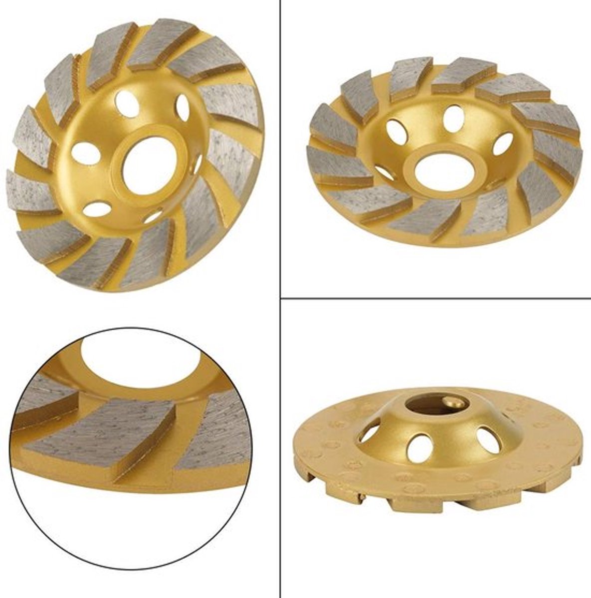 Diamantslijpschijf 100 mm - Slijpschijf voor beton - 6 gaten - Dikte 4,5 mm - Binnendiameter 22,23 mm - Duurzaam slijpresultaat