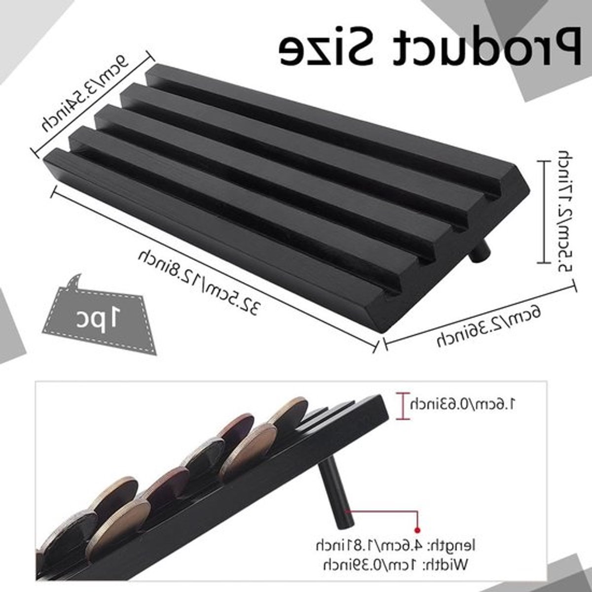 Militaire Muntstandaard van Hout, 4 Rijen voor Herdenkingsmunten - Organisator en Display voor Uitdaging Munten, Desk Holder 32.5 x 9 x 5.5 cm
