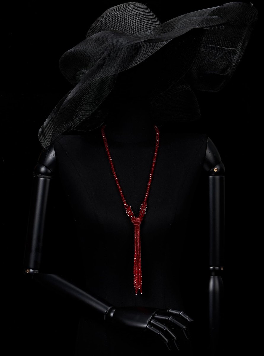 SnelShoppen - Boheemse Halsketting met Parels en Kwastjes, Kristallen Lariatketting, Y-vormige Knoop, Lange Metaalketting voor Festivals en Feestjes