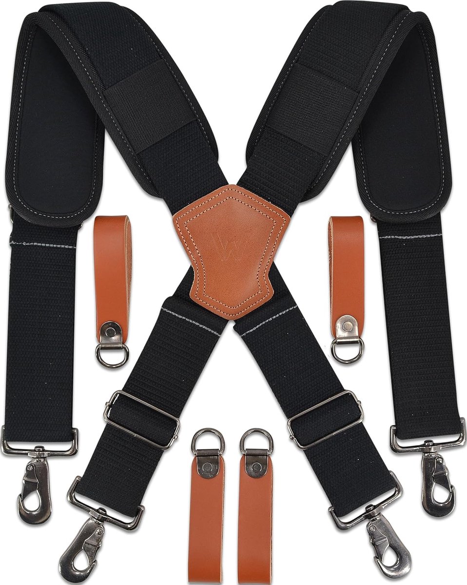 WELKINLAND Lightweight Tool Belt Suspenders, Leather Tool Bag Suspenders, Suspender for Tool Belt, Tool Belt - ShopVlot