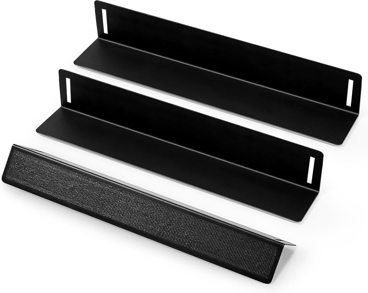 SnelShoppen - 3 stuks ijzeren kofferbakbevestiging met klittenband, 30 x 4 x 5 cm, sterke kofferbak-scheider, multifunctionele cargo-elementen, auto-o