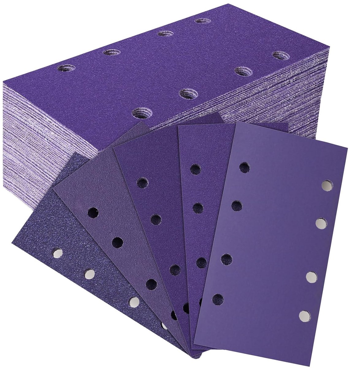 Schuurschijfset 50 Stuks - 93 x 185 mm - Keramisch - 8 Gaten - Voor Efficiënt Schuren van Hout en Metaal - ShopVlot