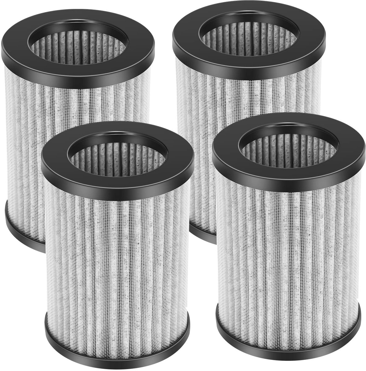 SnelShoppen - 4 Pack vervangende filters voor draagbare luchtreiniger, compatibel met Pure Enrichment PureZone Mini, HEPA-filter, ideaal voor thuis, k