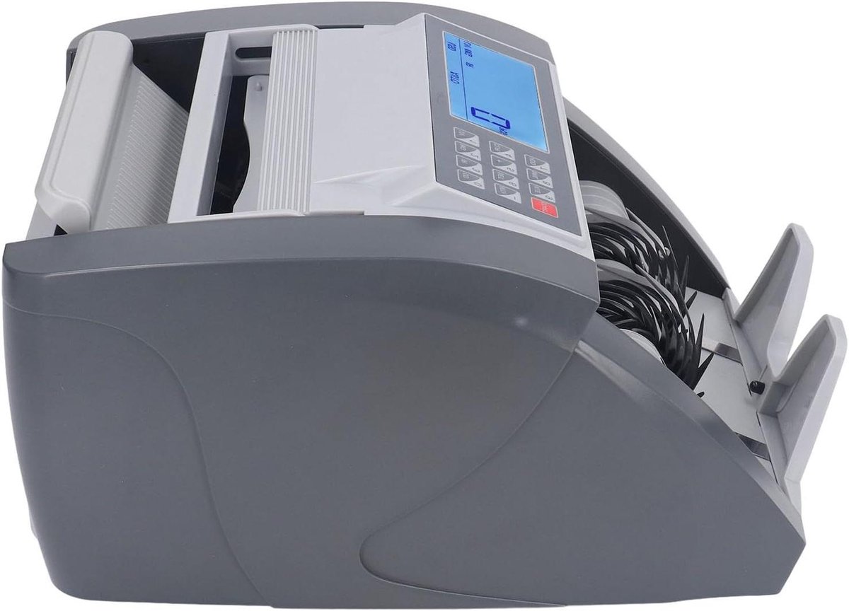 Geld Telmachine - Bankbiljet Teller - Snel Cijferen - Geavanceerde Detectie - 300 Notities Capaciteit - Zwart