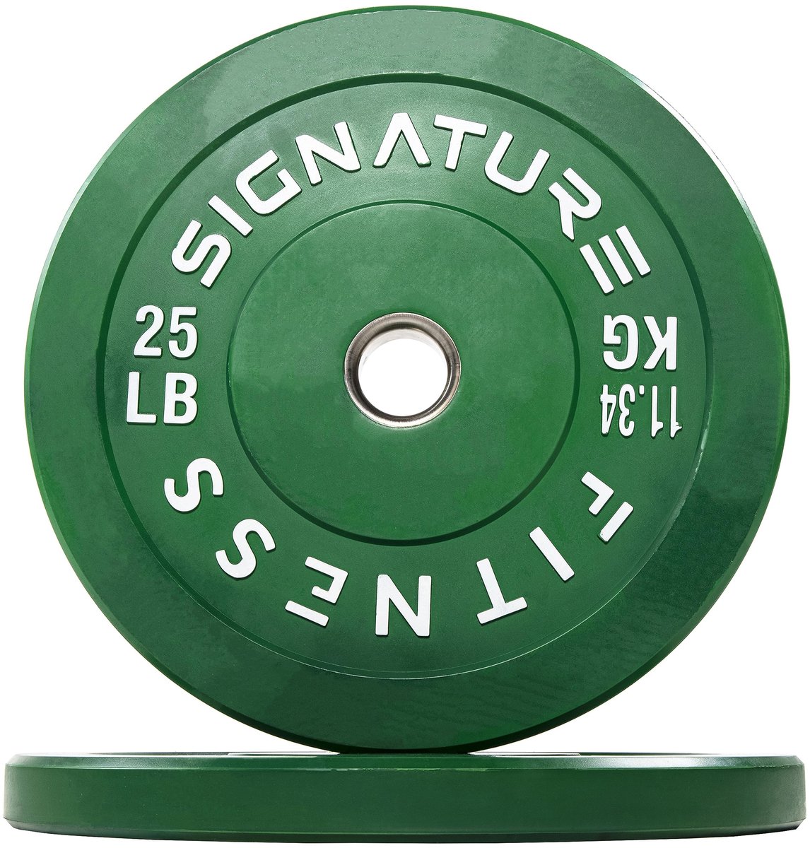 SnelShoppen - Olympische Bumper Plaat Halterschijven 25 Pond - 2 Inch Halterschijven met Stalen Naaf - Paar voor Krachttraining, Fitness en Thuisgym