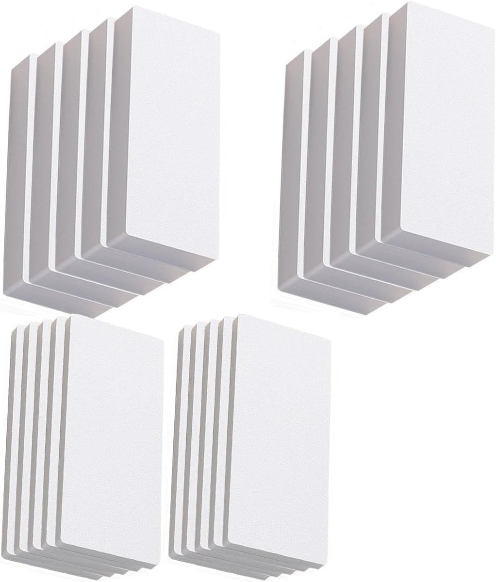 Set van 20 Witte Wandafstandhouders - Zelfklevende Wandbeschermers voor Stoelen en Hoofdborden, EVA Schuim Wandbescherming, Antikras en Impactbescherming voor Meubels en Muren