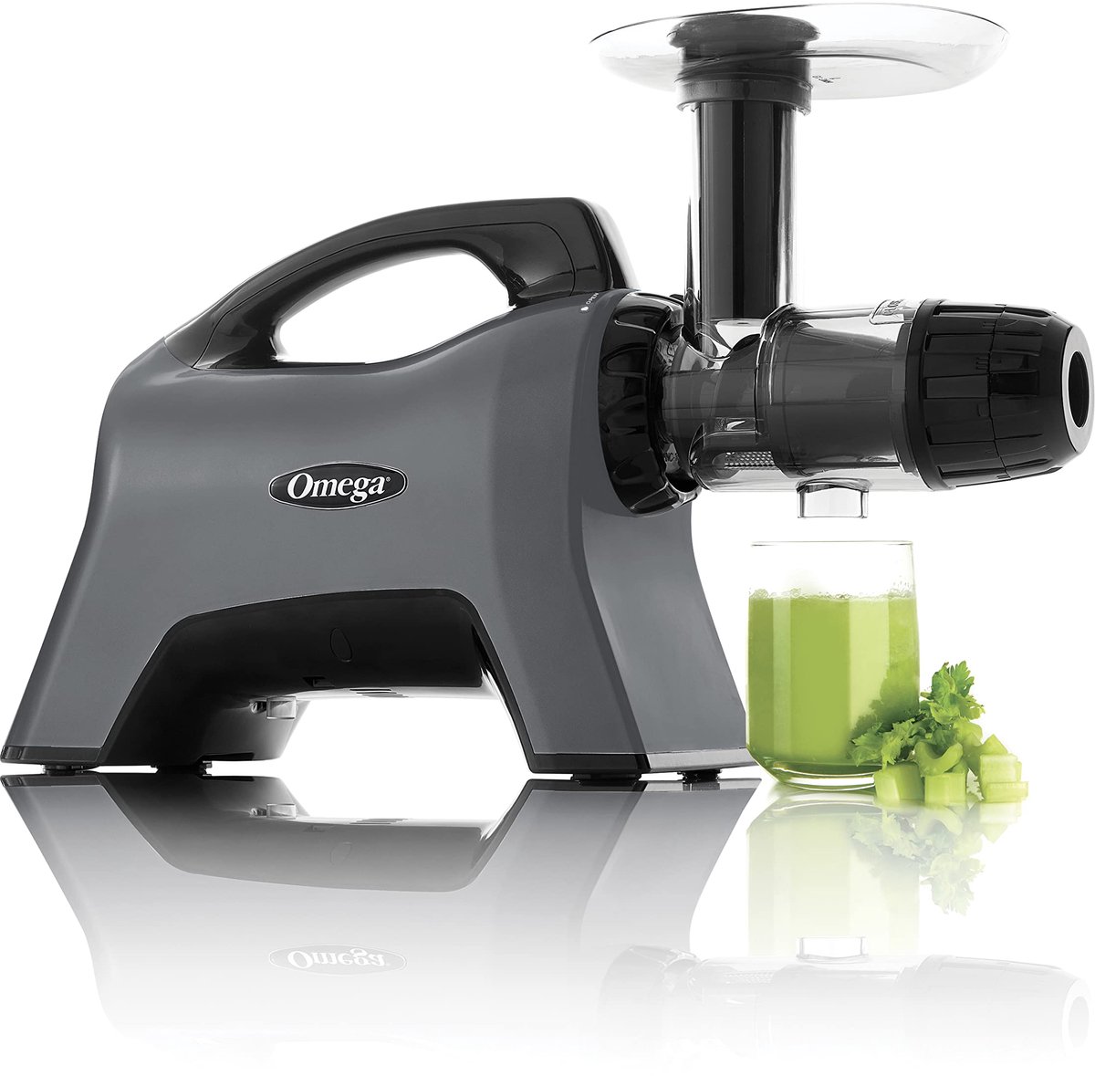 SnelShoppen - Omega Sapcentrifuge MM1500 - Krachtige en Stille Sapmaker - RVS Kleur - Geschikt voor Groenten en Fruit - Ideaal voor Keuken en Gezonde