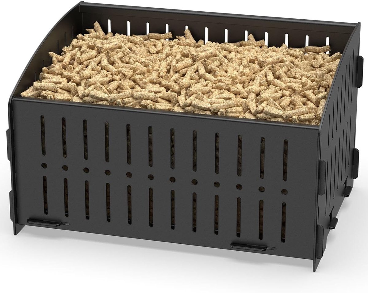Pelletbrandmand voor open haarden en kachels, 29 x 20 x 17 cm, ideaal voor houtpellets en vuurkorven