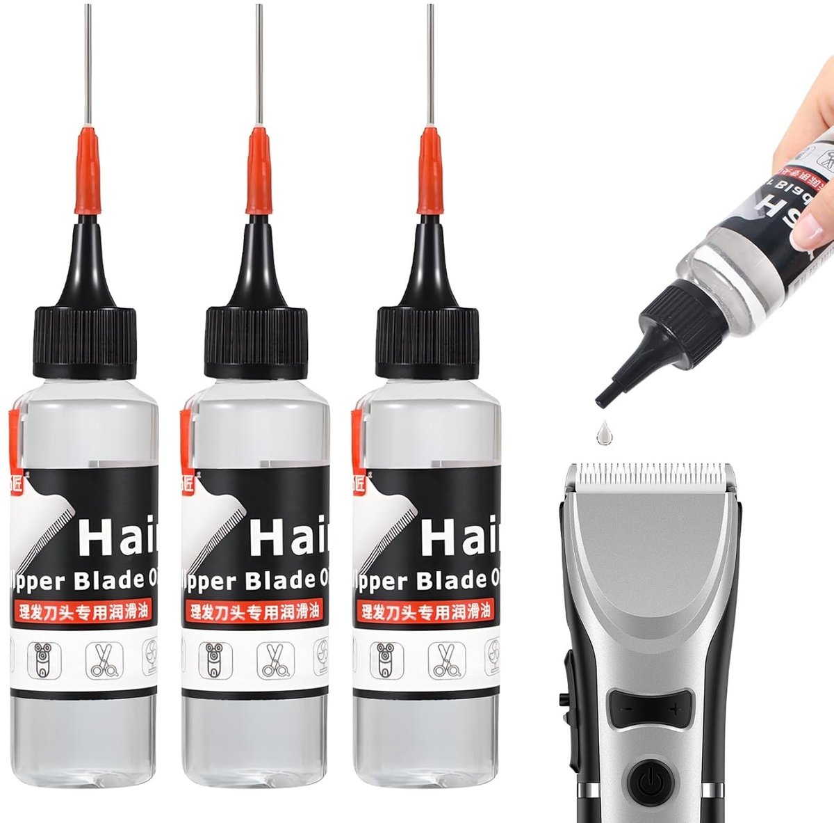 3 Stuks Scheerapparaat Olie 180ml - Onderhoudsproduct voor Haartrimmers en Scheermachines, Roestbescherming en Wrijving Vermindering