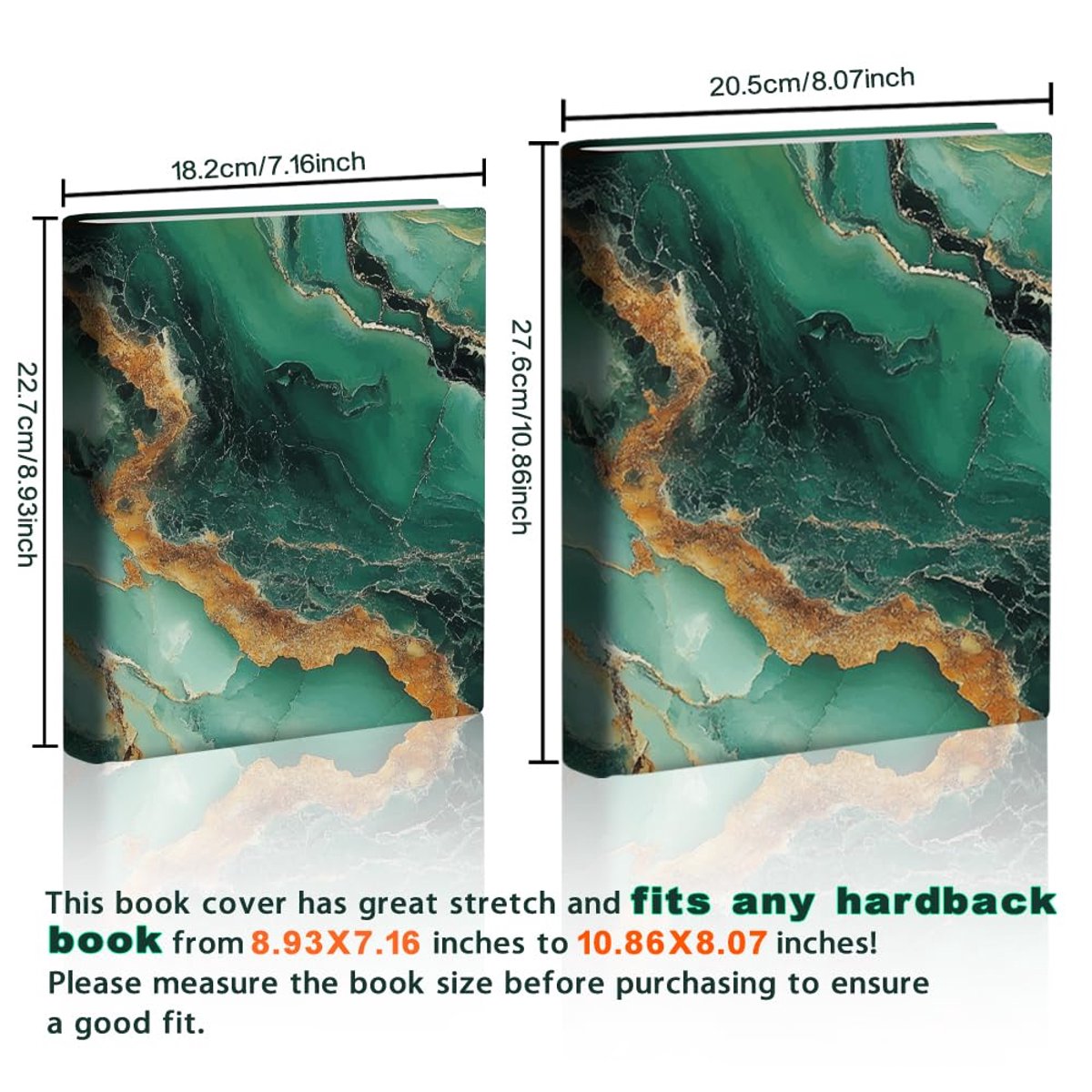 SnelShoppen - 9 Stuks Rekbare Boekcovers Herbruikbare Boekbeschermerhoes Wasbare Stof Boekcovers voor Hardcover Leerboeken Notitieboekjes tot 23 x 28