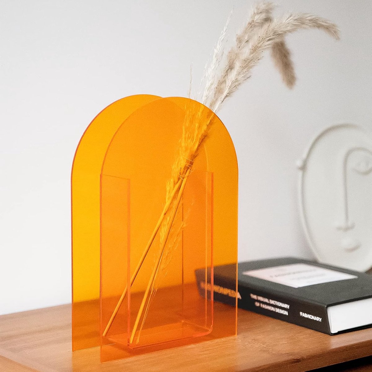 Acrylic Vase Modern Aesthetic Room Decoration, Transparent Retro Decoration Acrylic Art Vase, Decoration Bedroom - ShopVlot