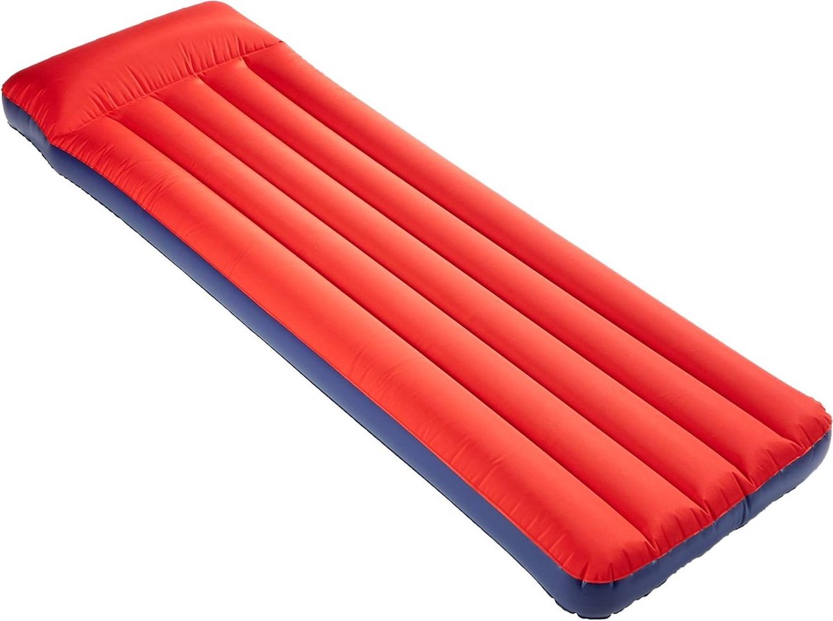 Boxmatras - Luchtbed - Extra Slaapplek - Microvezelcoating - 192x60x15 cm - Rood/Blauw