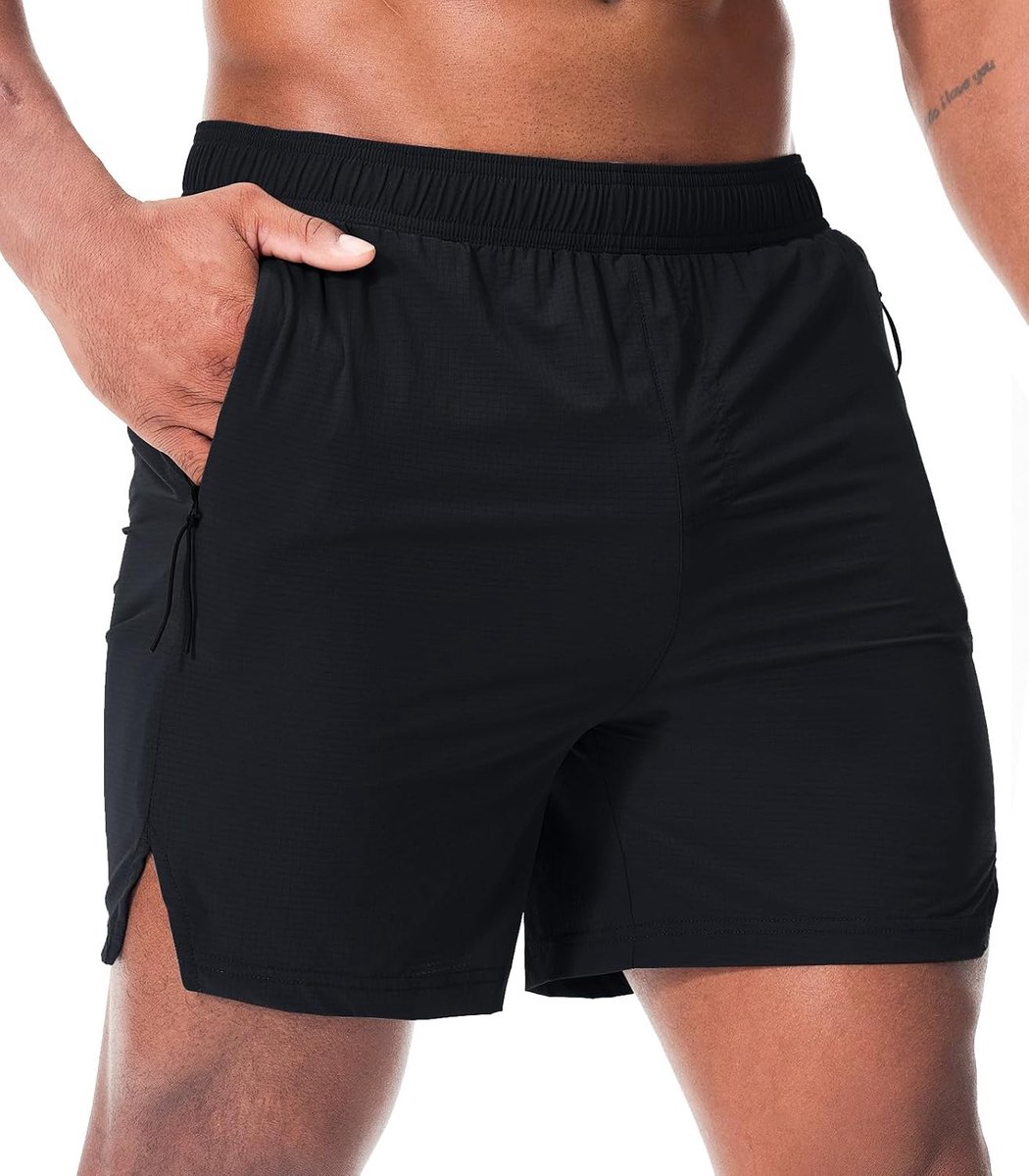 Shorts Gym Ademend Sport Workout met Rits Zakken Lichtgewicht Sneldrogend