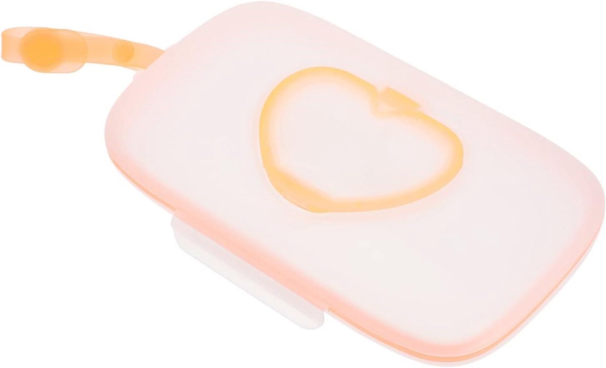 Babydoekjeshouder - Wipes Case - Onderweg Hygiëne - Navulbaar en Herbruikbaar - 22 x 13.5 x 3 cm - Oranje