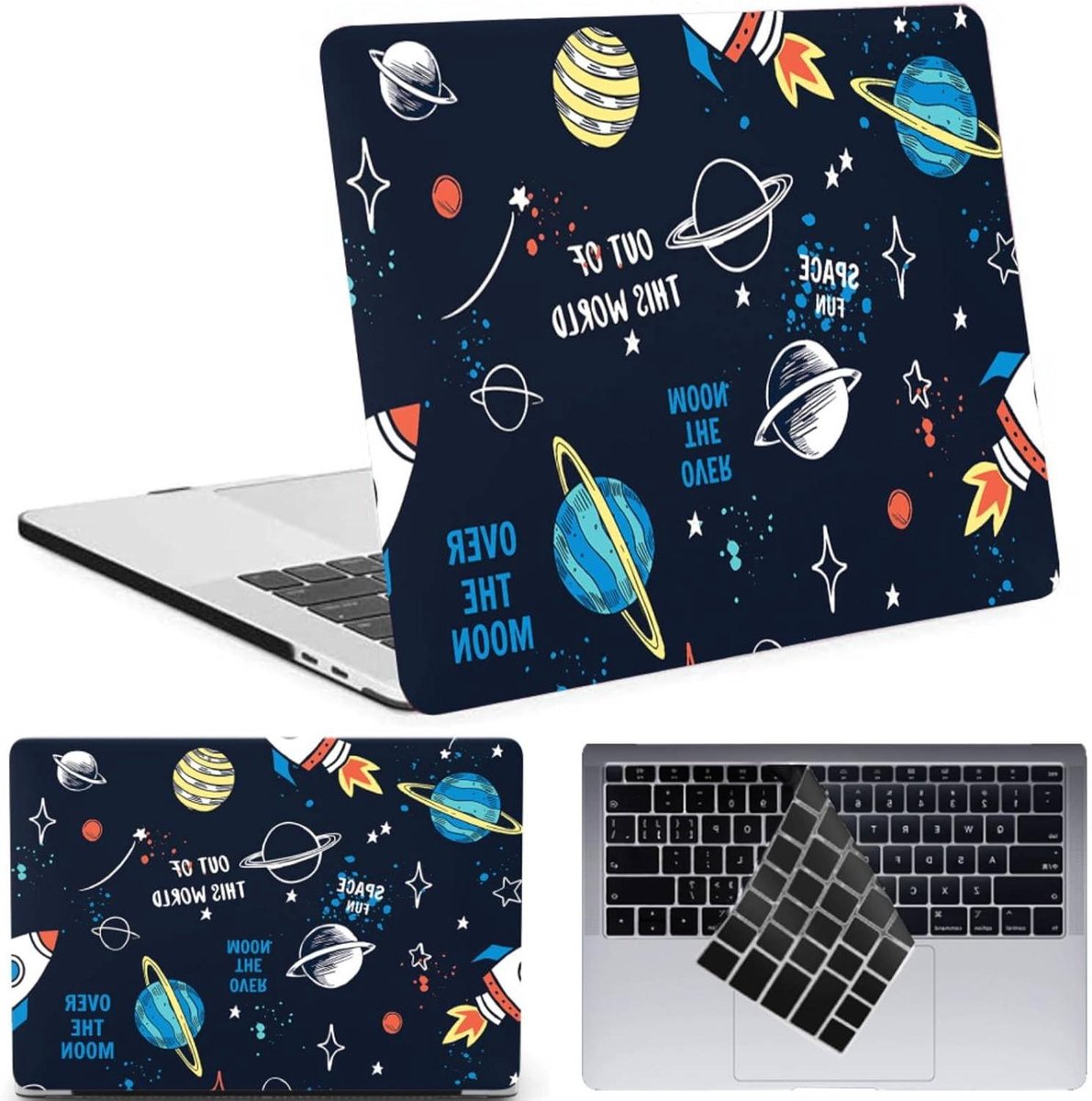 Laptophoes - Beschermhoes Shell - Laptop Beschermen - Model A3404 - 13 inch - Ruimteplaneet