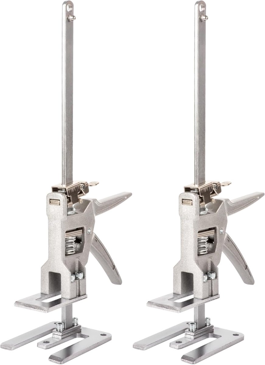 2 stuks arbeidsbesparende armdeur gebruik plaatlift kasthefboom | klemplaatnivelleringssysteem 400 kg/880 lbs voor vloeren, deuren, kastinstallatie Lifter voor gipsplaten, geen schaal