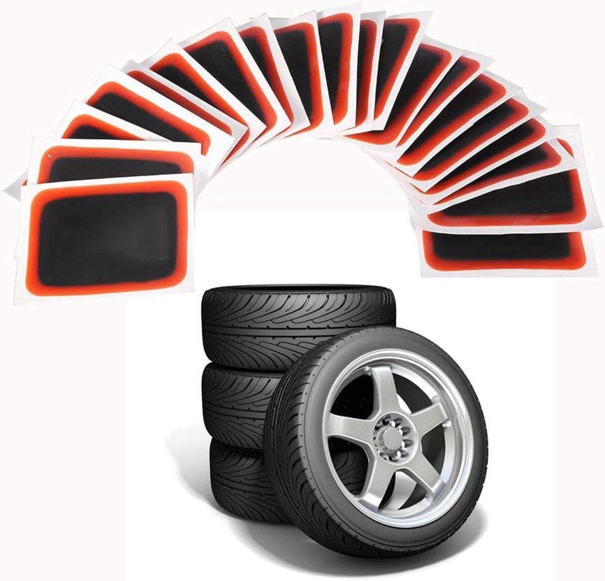 Bandenpatches - 20 stuks universele auto motorfiets radiaalbanden bandenreparatiepatch (maat: KDS-08)