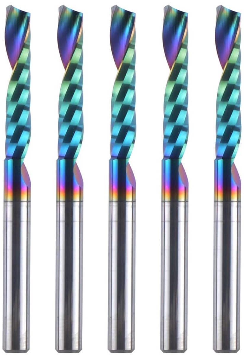 5 stuks aluminium frees, 4 mm schacht, CNC-hout, VHM 22 mm, snijlengte, schachtfrees met DLC-coating voor aluminium en kunststof