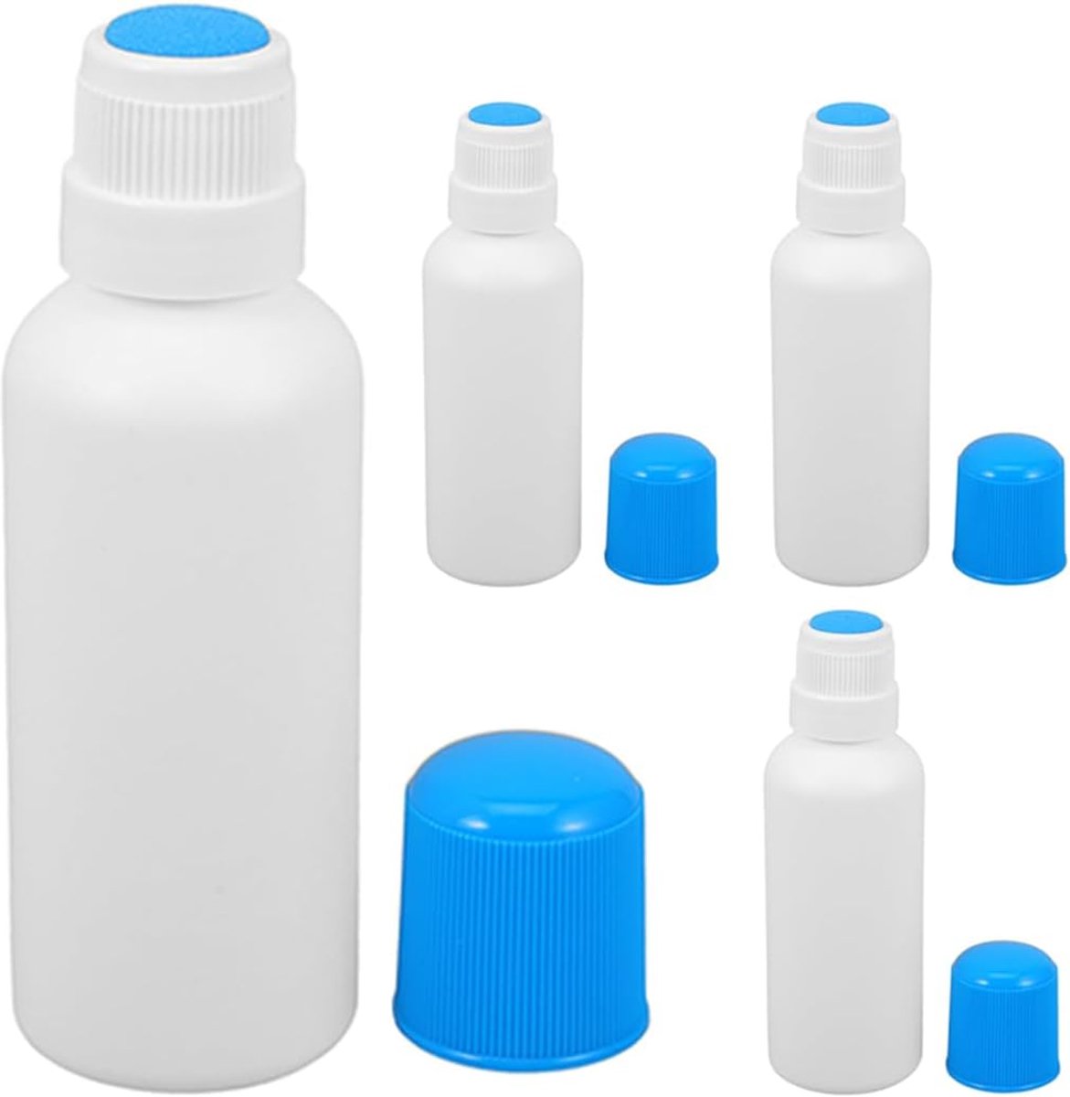 Navulbare applicatorfles met sponskop, 100 ml, kunststof dauber-fles voor nauwkeurig aanbrengen van vloeistoffen, cosmetica, huishouden en kunstnijverheid