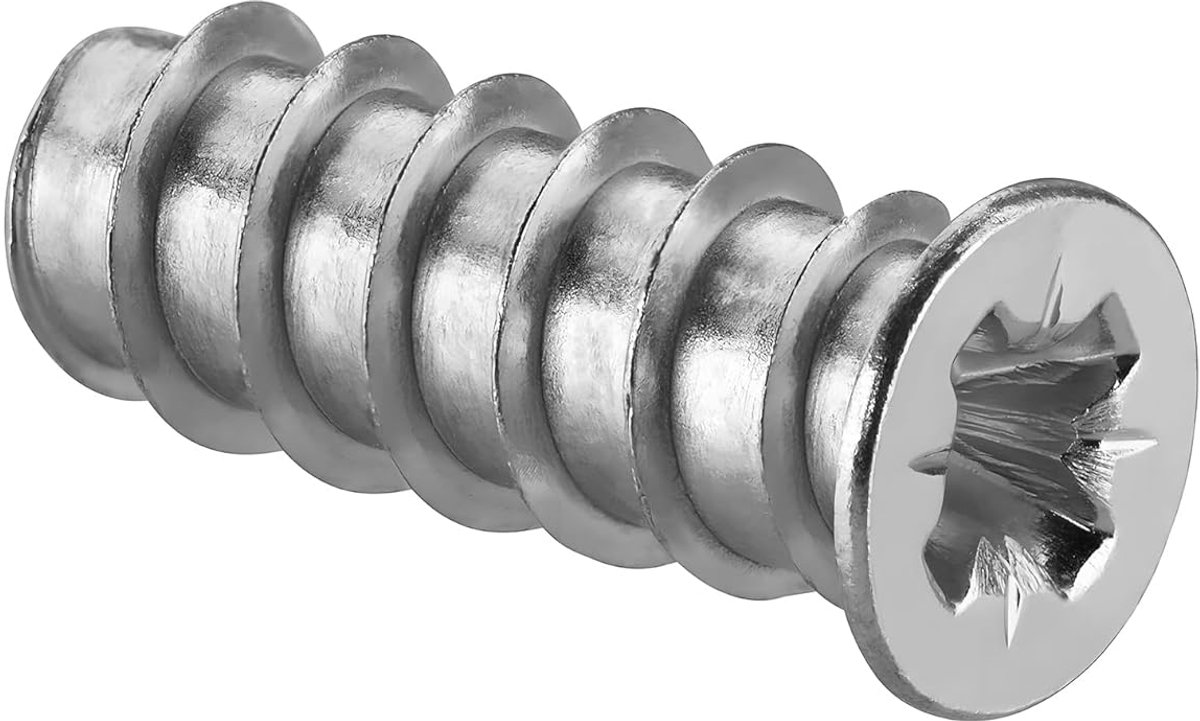 Stalen Euroschroeven 6,3 x 13,5 mm Varianta Meubelbevestigingen Doorsnede 5 mm Speciale Bevestigingsschroef voor Uittrekbare Ladegeleiders Verbindingsschroef voor Hout 200 stuks