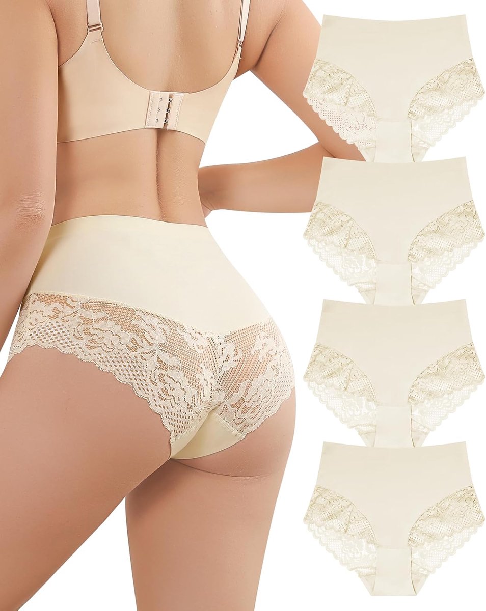 Onderbroek dames naadloos hoge taille naadloze slip met kant comfortabel naadloos ondergoed vrouwen No Show Hipster slipjes ondergoed vrouwen multipack S-XXL